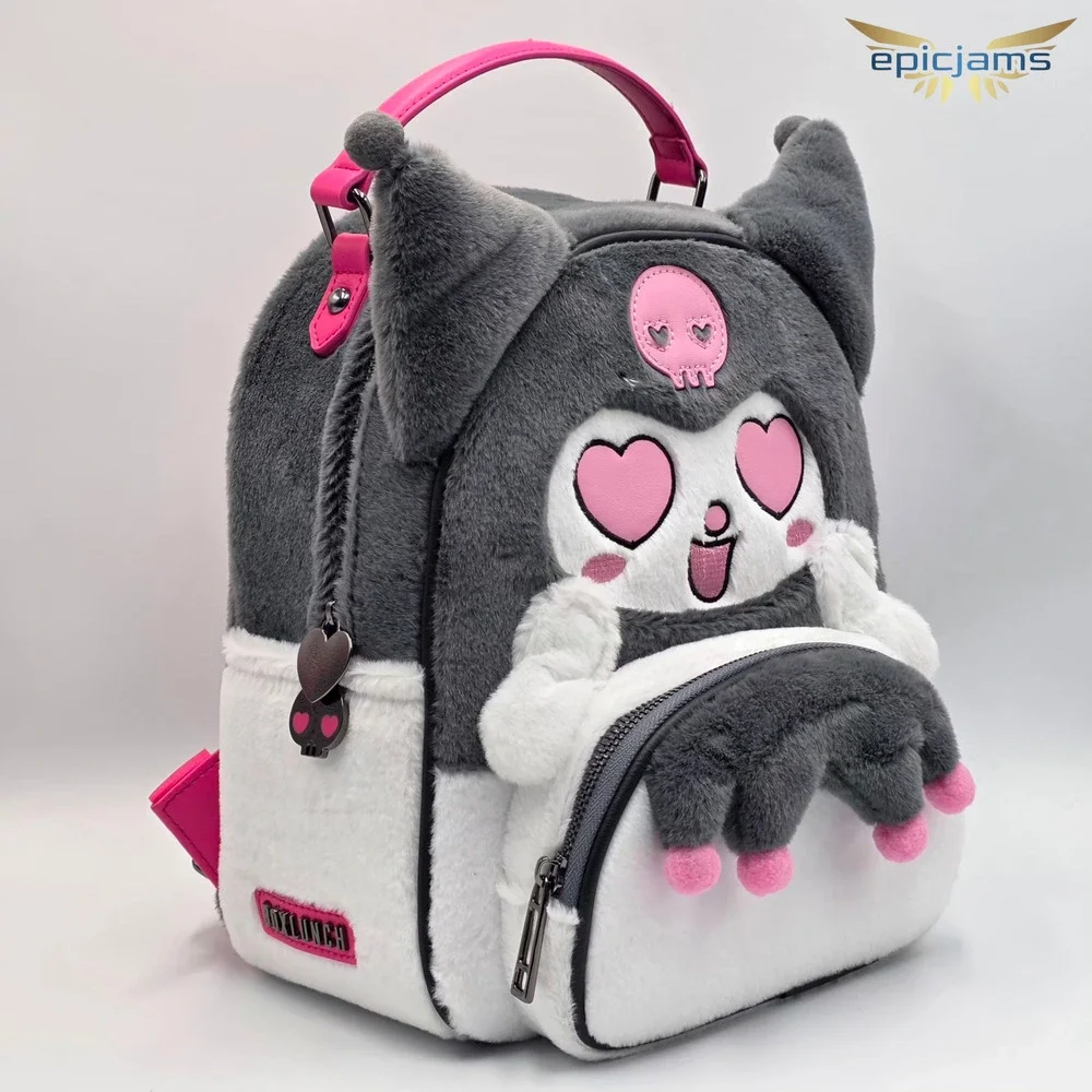 Sanrio Hello Kitty and Friends Kuromi Heart Eyes Figural Mini Backpack New